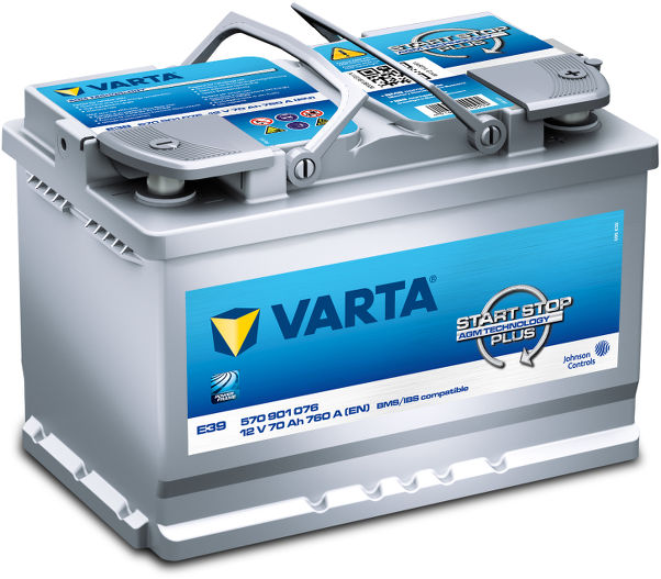Batterie voiture Varta Start&Stop AGM E39 - 70Ah / 760A - 12V - Feu Vert