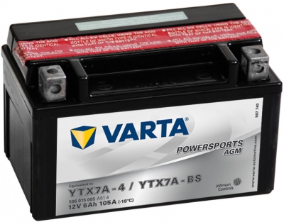 VARTA YTX7A-BS AGM Motor Accu / TX7A-4 / TX7A-BS