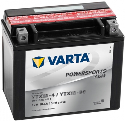 VARTA YTX12-BS AGM Motor Accu / TX12-4 / TX12-BS