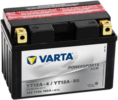 VARTA YT12A-BS AGM Motor Accu / T12A-4 / T12A-BS