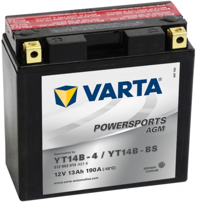 VARTA YT14B-BS AGM Motor Accu / T14B-4 / T14B-BS