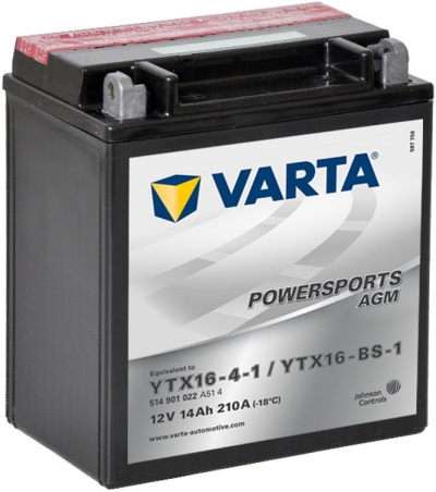 VARTA YTX16-BS-1 AGM Motor Accu / TX16-4-1 / TX16-BS-1