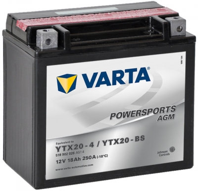 VARTA YTX20-BS AGM Motor Accu / TX20-4 / TX20-BS